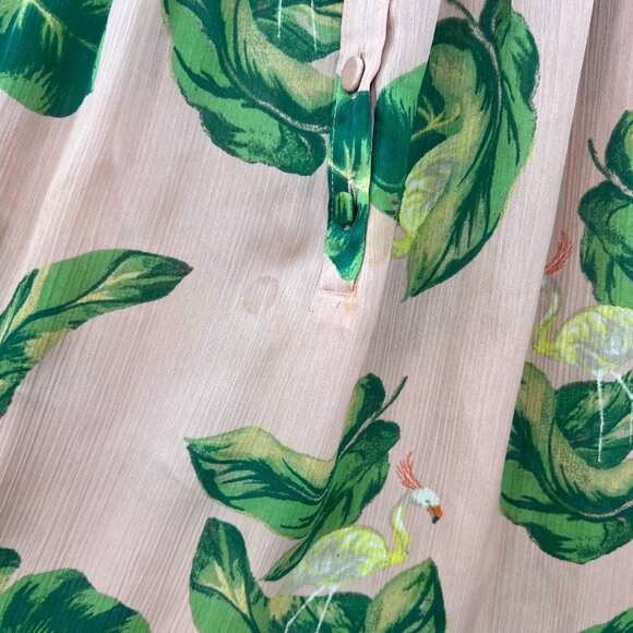 The Webster Miami at Target Pink Floral Tunic Blouse Women's Large - Picture 3 of 4